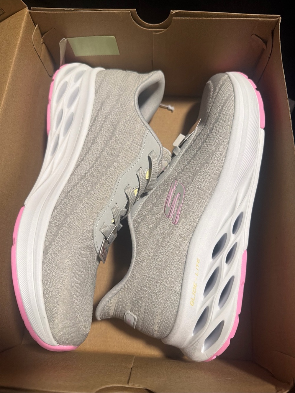 Skechers Hands Free Slip-ins Swift Fit Gray Pink Sneakers 179350S Womens Sz 10 - Picture 3 of 6